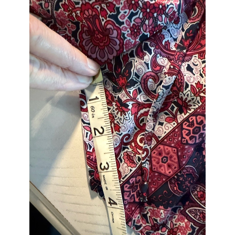 Honey Punch Pink Boho Paisley Long Sleeve Romper - Size S Festival - Picture 8 of 10